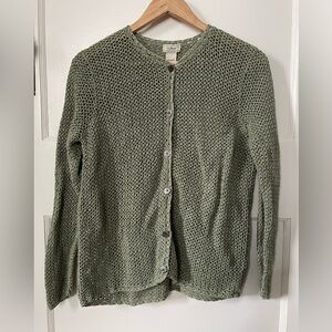 Vintage LL Bean crocheted cardigan-Small